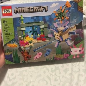 Opened but never built Minecraft “The Guardian Battle” Lego Set
